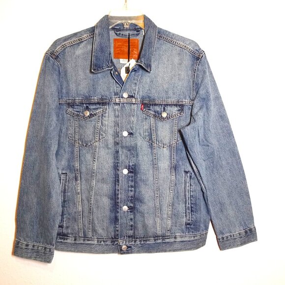 Levi's Premium Series Denim Jacket Trucker Big E Size XL Blue - Picture 1 of 9